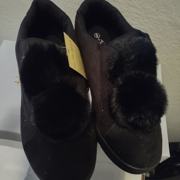 Shoes - Pom pom slip on shoe